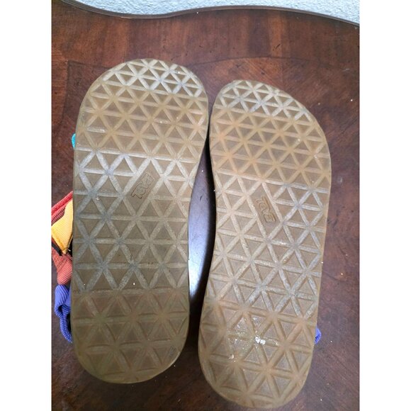 Teva Men Colorful Adjustable Strap Hiking Sandals In Purple Red Yellow & Teal Si - Picture 9 of 10